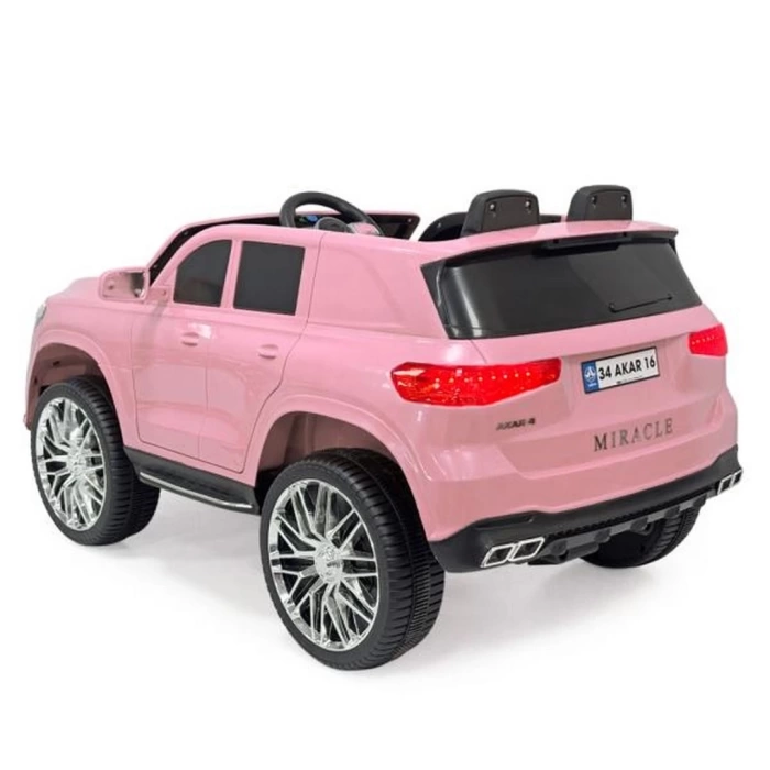 Miracle GT Pembe Uzaktan Kumandalı 4X2 12 VOLT Akülü Araba