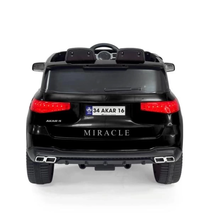 Miracle GT Siyah Uzaktan Kumandalı 4X2 12 VOLT Akülü Araba