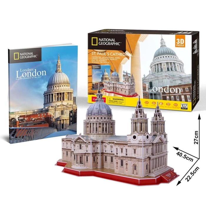 National Geographic 107 Parça 3D Puzzle Aziz Paul Katedrali