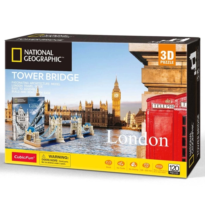 National Geographic 120 Parça 3D Puzzle Tower Köprüsü