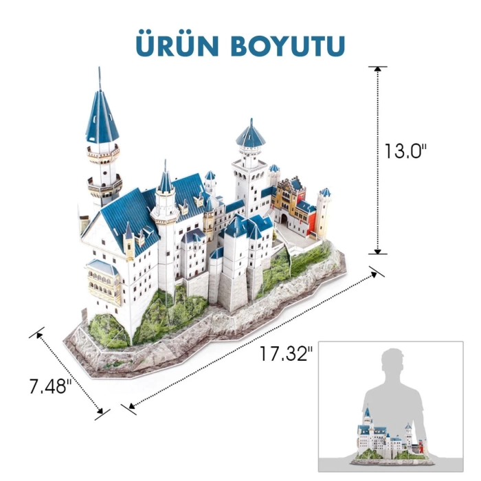 National Geographic 121 Parça 3D Puzzle Neuschwanstein Kalesi