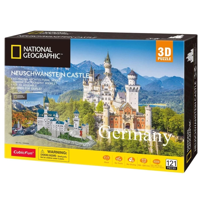 National Geographic 121 Parça 3D Puzzle Neuschwanstein Kalesi