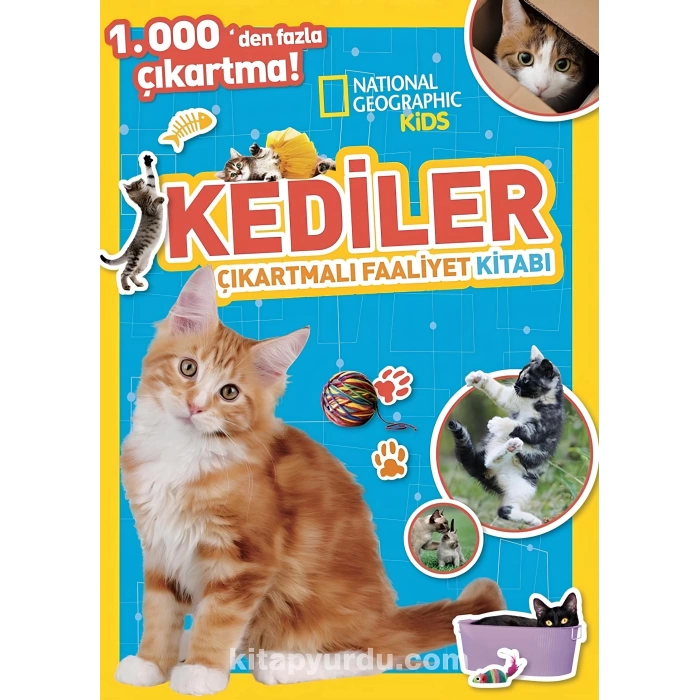 National Geographic Kids Kediler Çıkartmalı Faaliyet Kitabı