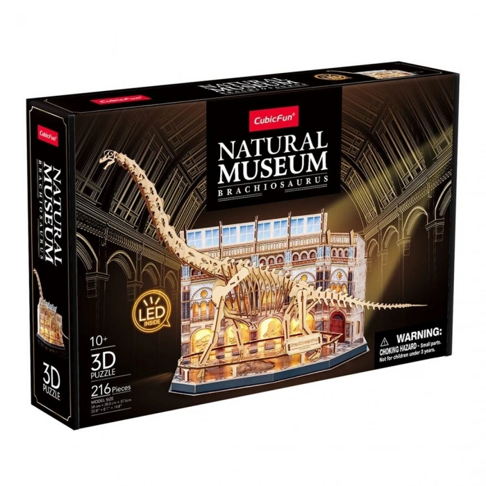 Natural Museum - Brachiosaurus 3D Puzzle Led Işıklı
