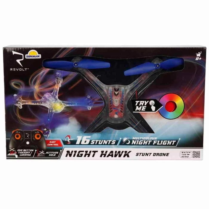 Night Hawk Işıklı USB Şarjlı Uzaktan Kumandalı Drone