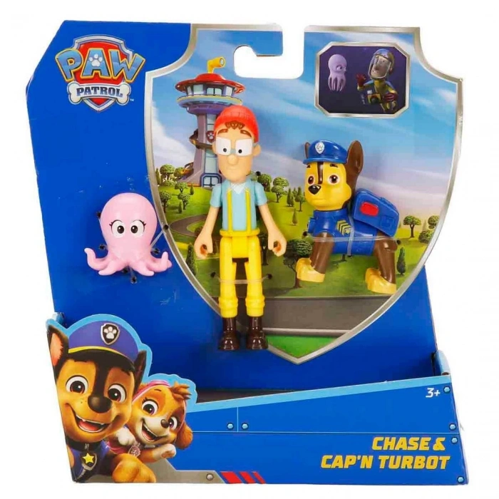 Paw Patrol 3’lü Figür Seti Chase Ve CapN Turbot