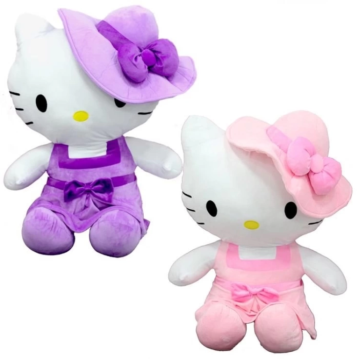 Peluş Hello Kitty Elbiseli Şapkalı 36 cm