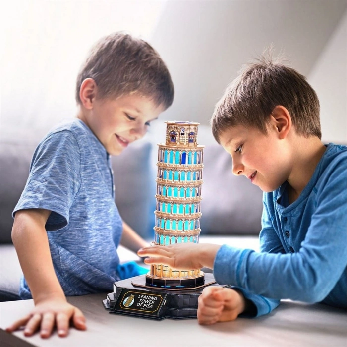 Pisa Kulesi 3D Puzzle Led Işıklı