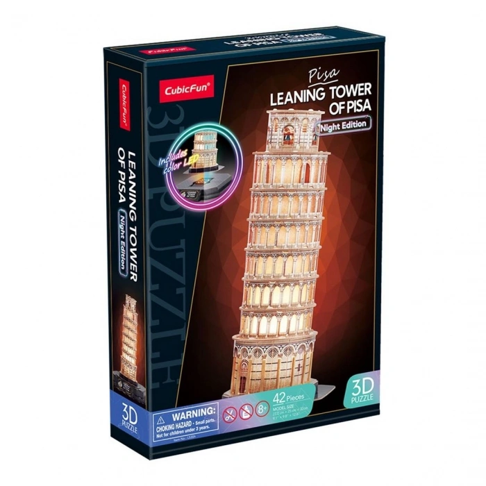 Pisa Kulesi 3D Puzzle Led Işıklı