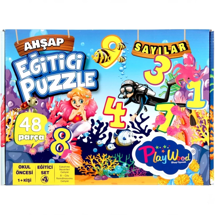 Playwood Ahşap Eğitici Puzzle Sayılar