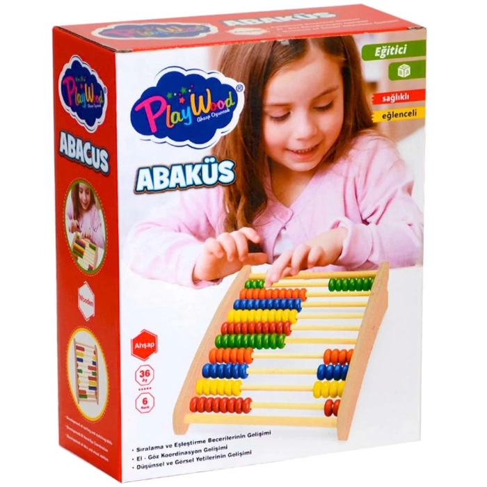 Playwood Eğitici Ahşap Abaküs