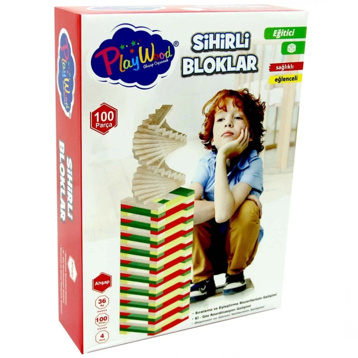 Playwood Eğitici Sihirli Bloklar 100 Parça