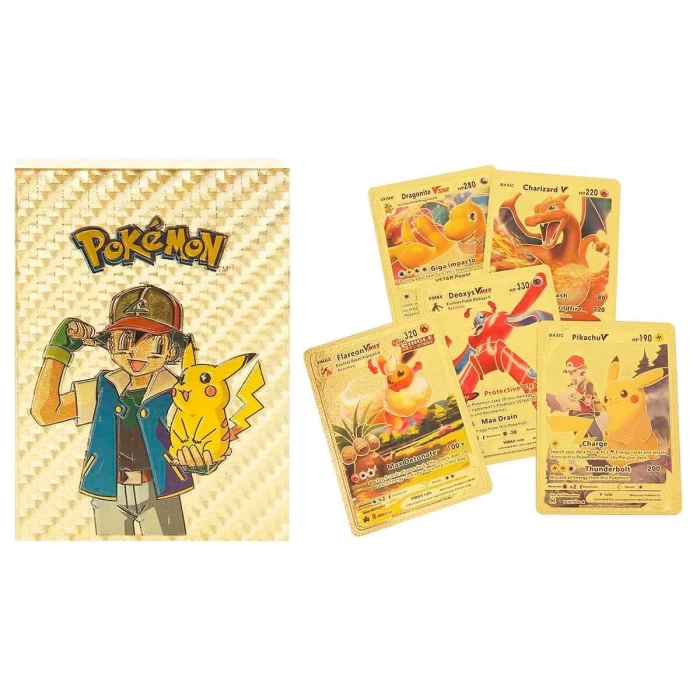 Pokemon Starter Kartları Gold 55li Paket