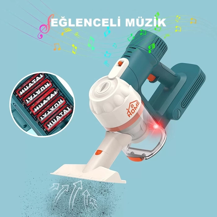 Pretend Play Kablosuz Oyuncak Elektrik Süpürgesi