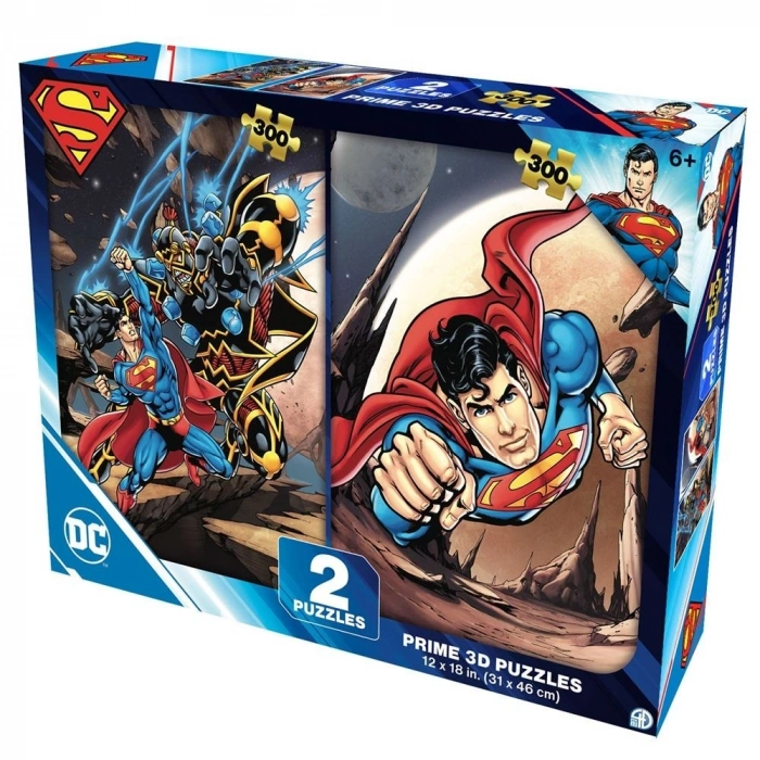 Prime 3D DC Comics Superman İkili Puzzle 300 Parça