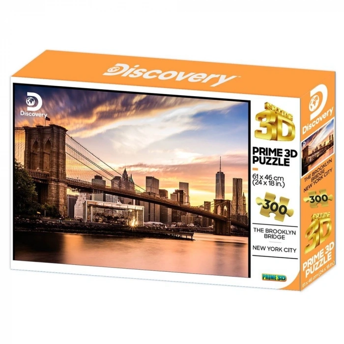 Prime 3D Discovery Brooklyn Köprüsü Yetişkin Puzzle 300 Parça
