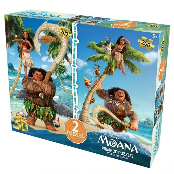 Prime 3D Disney Moana İkili Puzzle 200 Parça