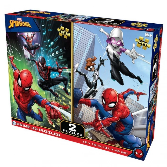 Prime 3D Marvel Spider-Man İkili Puzzle 200 Parça