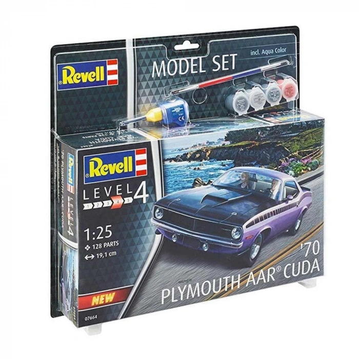 Revell 1:25 70 Playmouth AAR Cuda Model Seti 67664
