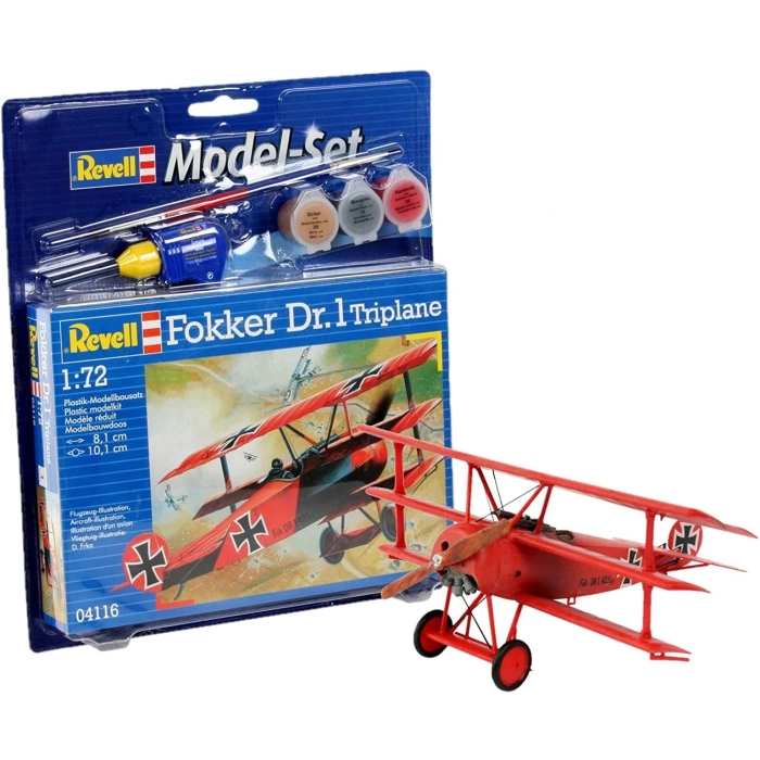 Revell 1:72 Fokker Dr.1 Triplane Model Seti 64116