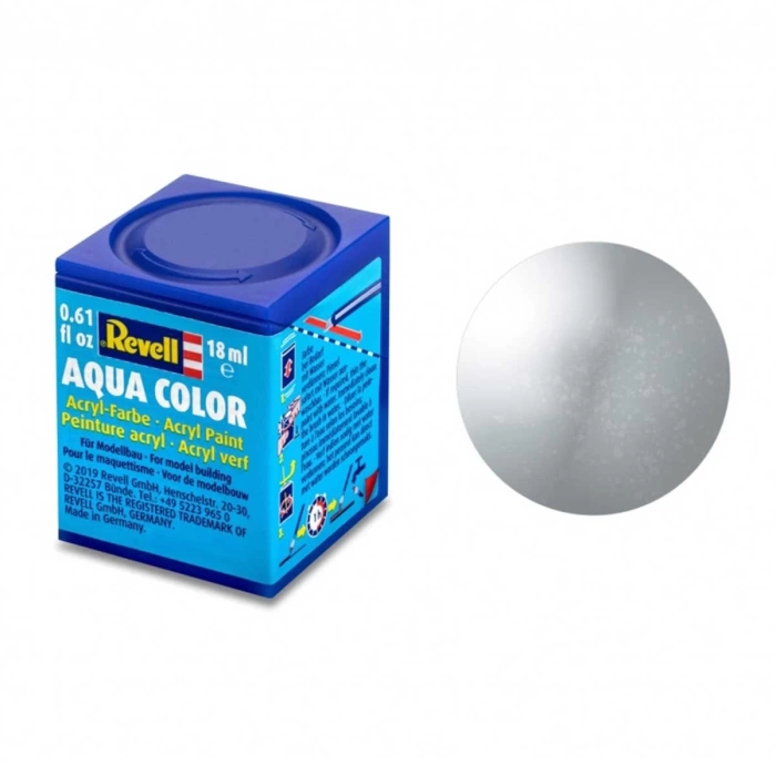 Revell 90 - Aqua Color Silver - Metallic Boya - 18 ml