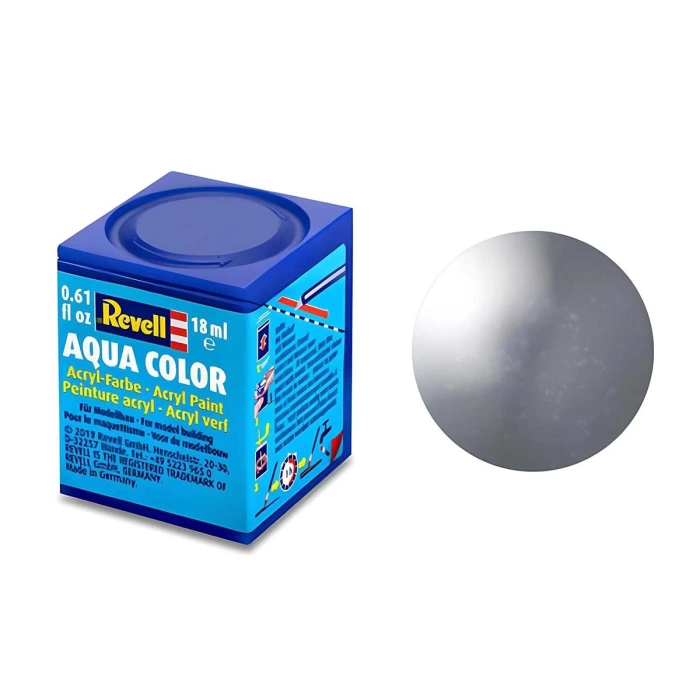 Revell 91 - Aqua Color Steel Gray Metal - Acrylic Boya- 18 ml