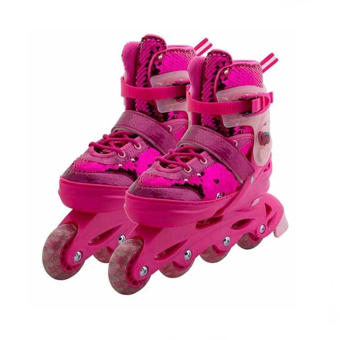Rising Sports Inline 4 Teker Paten Pembe Payetli