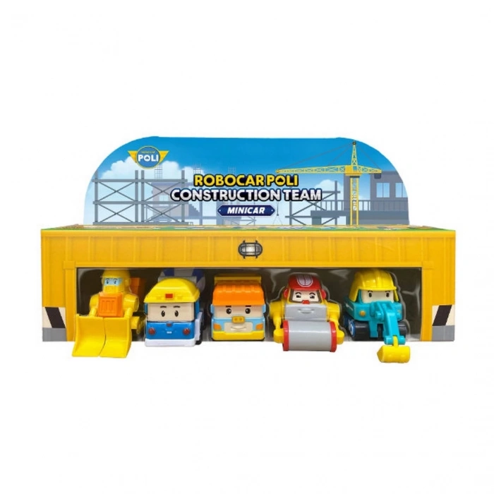 Robocar Poli Mini İnşaat Araçları 5li Set