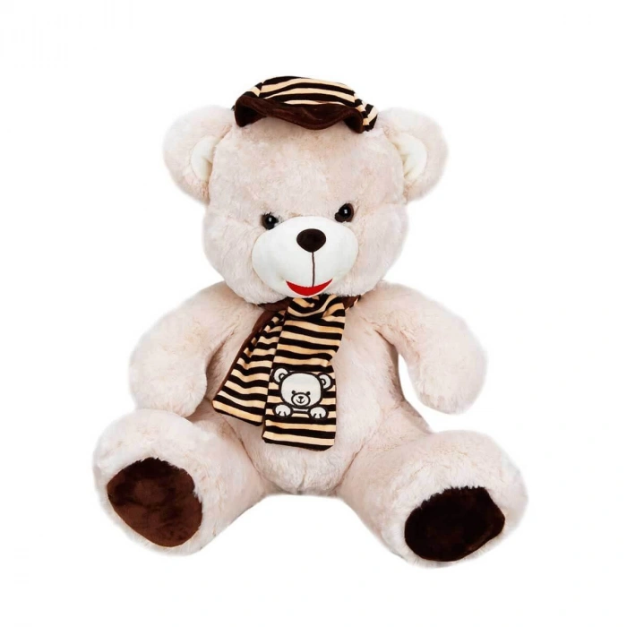Şapkalı Atkılı Peluş Ayı 50 cm
