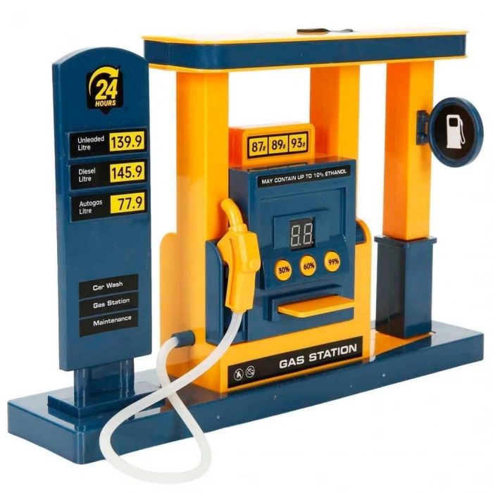 Sesli ve Işıklı Benzin İstasyonlu Duman Püskürten Uzaktan Kumandalı Araba