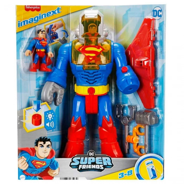 Sesli ve Işıklı Imaginext DC Super Friends Superman Insider ve Exo Kostümü