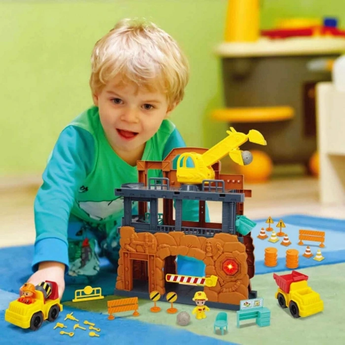 Sesli ve Işıklı Tiny Kiddom İnşaat Sahası Oyun Seti 33 Parça