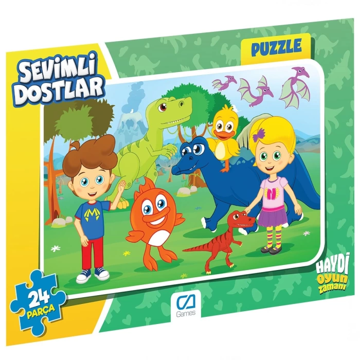 Sevimli Dostlar 24 Parça Frame Puzzle