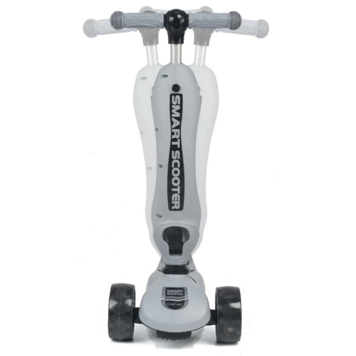 Smart Oturaklı 3 Tekerlekli Işıklı Scooter Bebe Gri