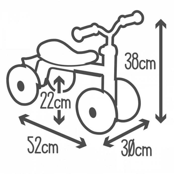 Smoby Rookie Ride On 4 Tekerlekli Bisiklet Pembe