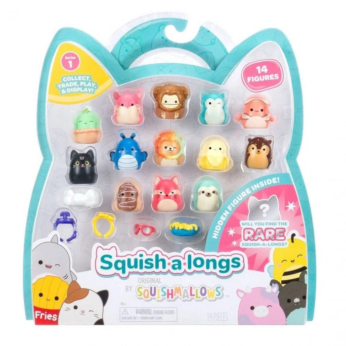 Squish-a-longs 14 Figür + Yüzük Set Seri 1