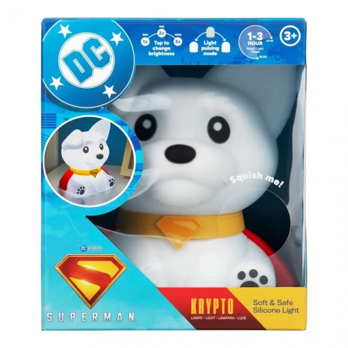 Superman Krypto Squishy Glo Şarjlı Silikon Masa Lambası
