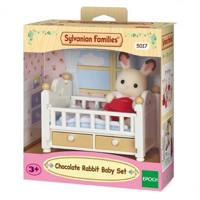 Sylvanian Families Çikolata Kulaklı Tavşan Bebek ve Yatağı 5017