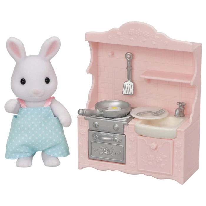 Sylvanian Families Kar Tavşanı Babanın Yemek Pişirme Seti