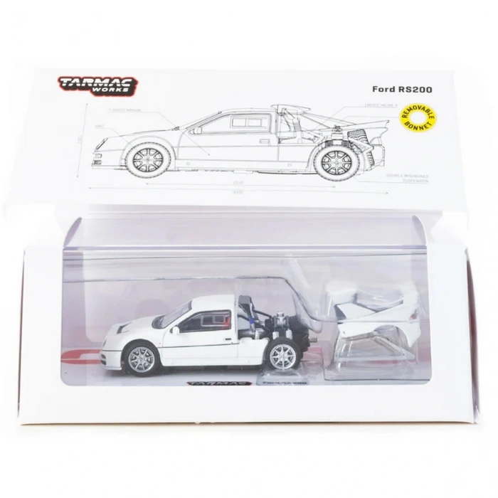 Tarmac Works 1/64 Ford RS200 White