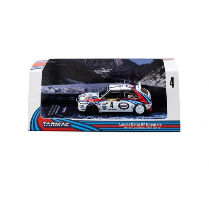 Tarmac Works 1/64 Lancia Delta HF Integrale Monte Carlo Rally 1992 #04 Winner Didier Auriol / Bernard Occelli