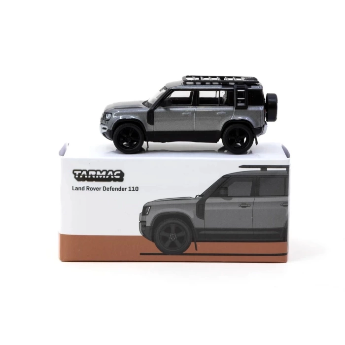 Tarmac Works 1/64 Land Rover Defender 110 Grey Metallic