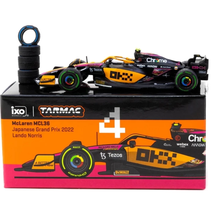 Tarmac Works 1/64 McLaren MCL36 Japanese Grand Prix 2022 Lando Norris #4