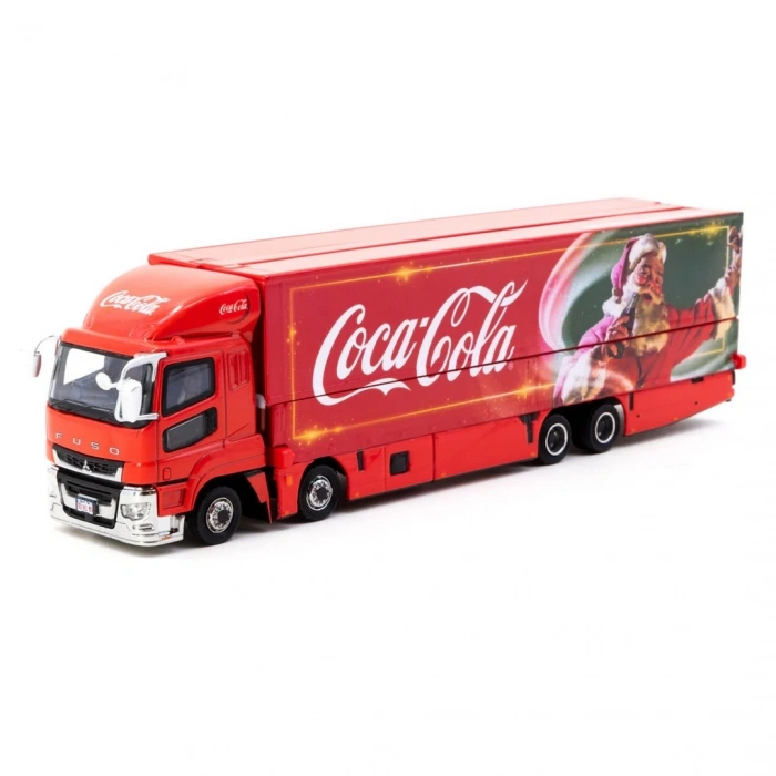 Tarmac Works 1/64 Mitsubishi Fuso Super Great Coca-Cola Santa Truck