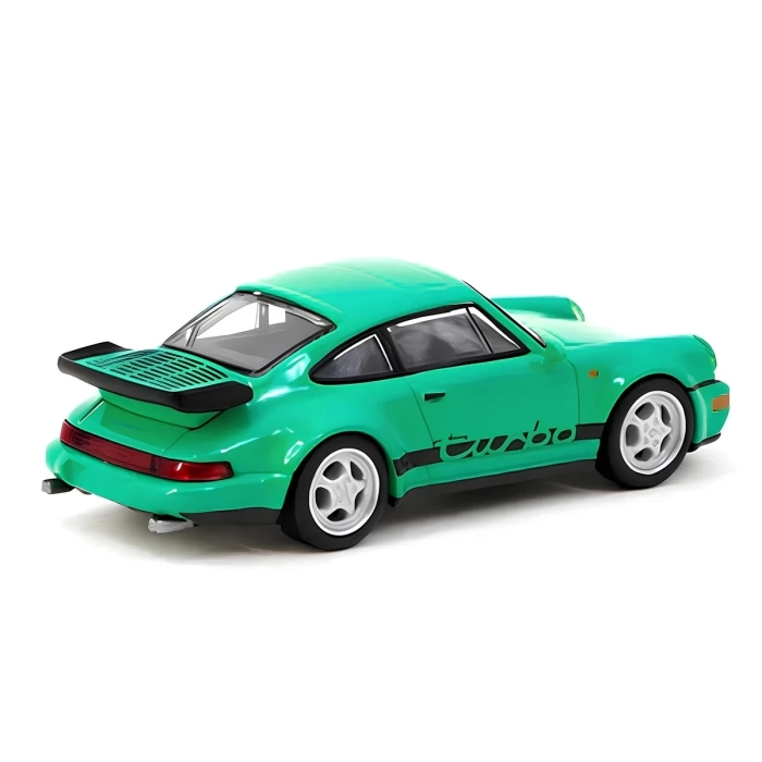 Tarmac Works 1:64 X Schuco Porsche 911 Turbo Green