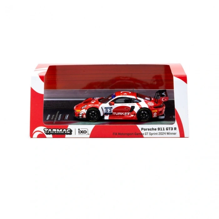 Tarmac Works X Diecast Turkey Porsche 911 GT3 R / FIA Motorsport Games GT Sprint 2024 Winner / Ayhancan Güven