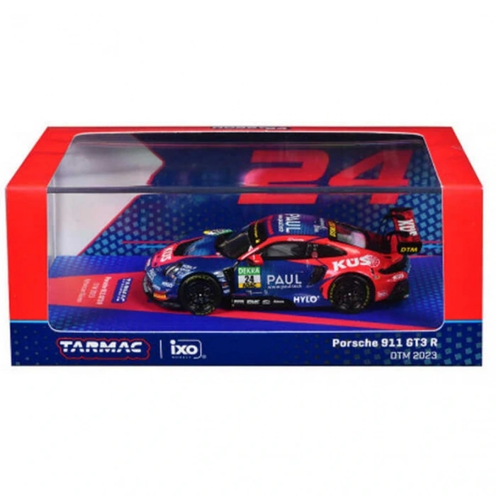 Tarmac Works X iXO Models 1/64 Porsche 911 GT3 R DTM 2023 #24 - Ayhancan Güven