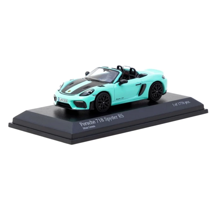 Tarmac Works x Minichamps 1/64 Porsche 718 Spyder RS Mint Green