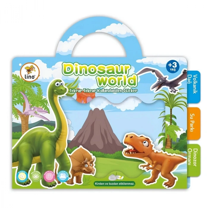 Tekrar Tekrar Kullanılabilen Sticker Kitabım Dinosaur World