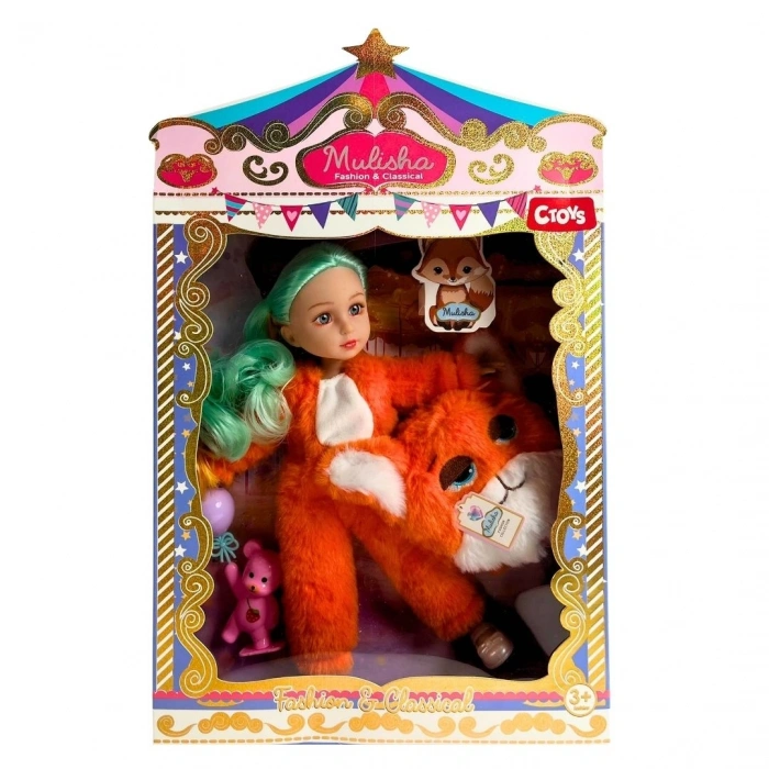 Tilkü Kostümlü Oyuncak Bebek